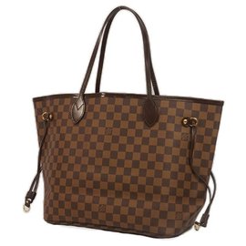 Louis Vuitton-NeverfullMM Womens tote bag N41358 damier ebene-Other
