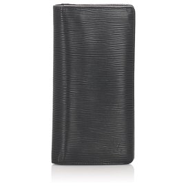 Louis Vuitton-Louis Vuitton Black Epi Brazza Wallet-Black