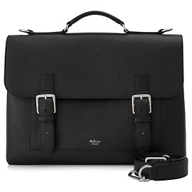 Mulberry Black Chiltern Leather Briefcase Black