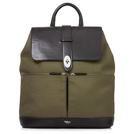 Mulberry Green Reston Nylon Rucksack Schwarz Grün Dunkelgrün