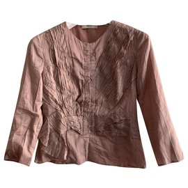 Prada-Blusa de algodão rosa em pó-Rosa