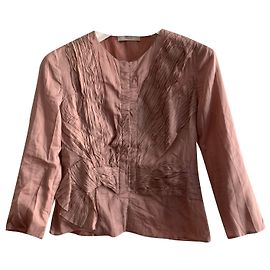 Prada Top in cotone rosa cipria Rosa