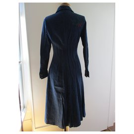 Armand Ventilo-Jeans dress, embroidered, taille 36.-Navy blue