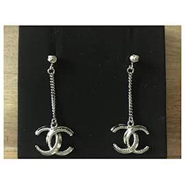 Chanel-CHANEL earrings-Silvery