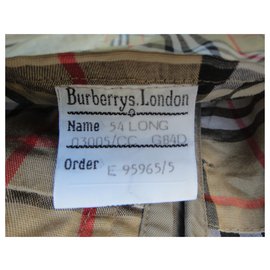 Burberry-capa de chuva homem Burberry vintage t 54 com forro de lã removível-Caqui