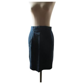 Courreges-Straight skirt, taille 42.-Black