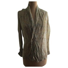 Cerruti 1881-Silk crossover blouse, taille 36/38.-Multiple colors