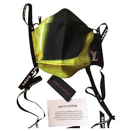Maschera Louis Vuitton in tessuto Nero Giallo