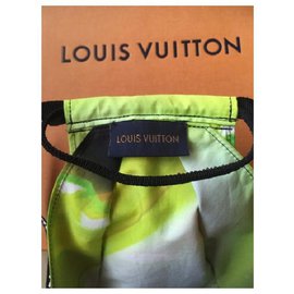 Louis Vuitton-Máscara de Louis Vuitton en tela-Negro,Amarillo