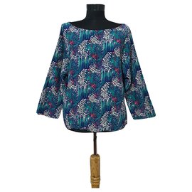 Blusa multicolorida Cos de seda e algodão Multicor