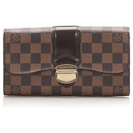 Portafoglio Louis Vuitton Marrone Damier Ebene Sistina Portefeuille Marrone