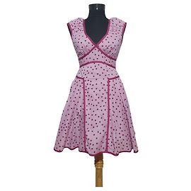 Vestido de bolinhas de algodão Zac Posen Roxo Roxo
