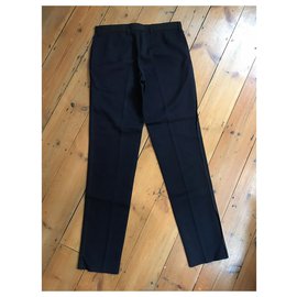 Bottega Veneta-Navy virgin wool trousers-Navy blue