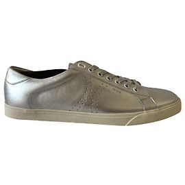 Céline Metalized silver Triomphe sneakers Silvery