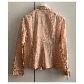 Miu Miu-Camisa gasa rosa de algodón en polvo-Rosa