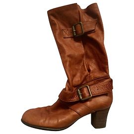 Russell & Bromley Slough leather boots chestnut Chestnut