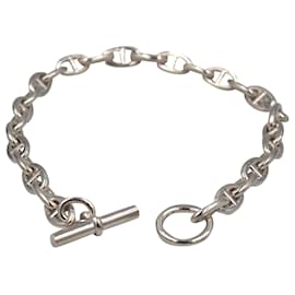 Hermès-Hermès ANCRE chain necklace Sterling silver-Silvery