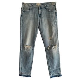 Jeans Current Elliott The Fling Bleu Clair Coton Taille 26 Bleu clair