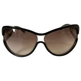 Yves Saint Laurent-YSL black Optyl acetate sunglasses-Black