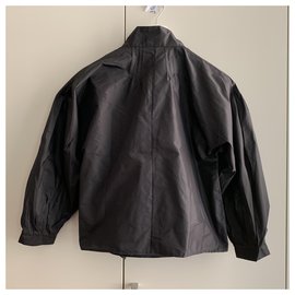 Emilio Pucci-Top de túnica de tafetán de seda negra-Negro