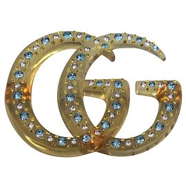 Gucci Broche Rubio résin Beige