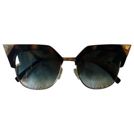 Fendi-HAVANA GOLD-Brown,Dark brown