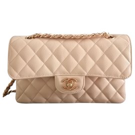 Chanel-Classique timeless small lined flap-Beige