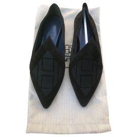 Hermès-Zapatillas de ballet-Negro