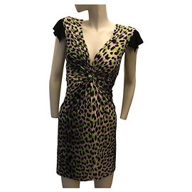 Just Cavalli vestido de leopardo Multicolor Estampado de leopardo