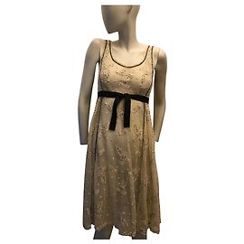 Twin Set Vestido de miçangas Bege