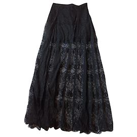 Autre Marque Gonna lunga in pizzo nero Elisabeth Teixeira Nero