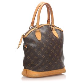 Louis Vuitton-Louis Vuitton Brown Monogram Lockit Vertical-Brown
