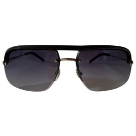 Yves Saint Laurent-Squared aviator blu sunglasses-Blue