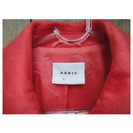 Akris-Akris cashmere and silk coat t 40-Coral