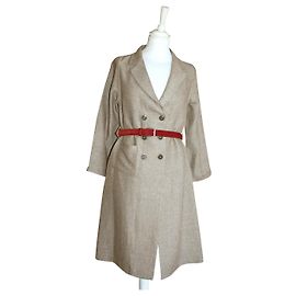Golden Goose Leinenmantel Beige