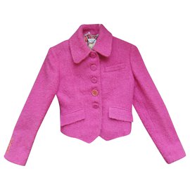 Paul Smith Blue-Paul Smith wool & Mohair t jacket 40-Pink