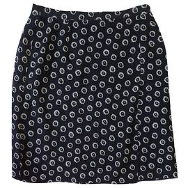 Falda de seda Rena Lange azul multicolore Azul Multicolor