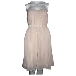 French Connection-Shelby strapless swandsdown dress-Flesh