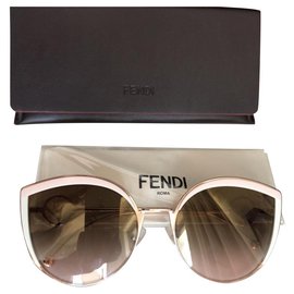 Fendi-FF0290 /S /35J/53-Brown,Pink,White,Gold hardware