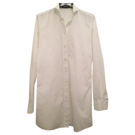 Dolce & Gabbana Camicia Lunga Bianca in Cotone Bianco