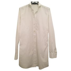 Dolce & Gabbana Langhemd Weiß Baumwolle Weiß