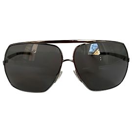 Yves Saint Laurent Silver metail aviator sunglasses Silver hardware