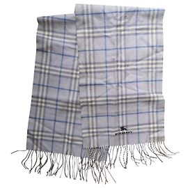 Sciarpa Burberry mista blu Blu chiaro
