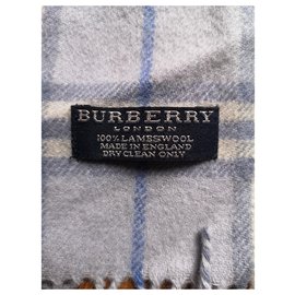 Burberry-Echarpe Burberry bleue mixte-Bleu clair