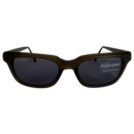 Yves Saint Laurent-Rétro '80s Sunglasses-Khaki