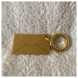 Yves Saint Laurent-Gold Y-Mail metail key holder-Gold hardware