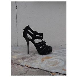 Dior Black Leather Sandals Black