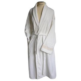 Hermès HERMES White combed cotton bathrobe Excellent almost new condition TL White