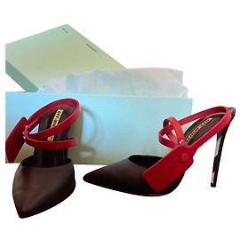 Off White Heels Black Red