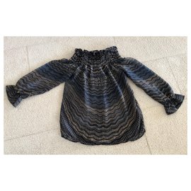 Top oder Bluse mit nackten Schultern Javier Simorra Braun